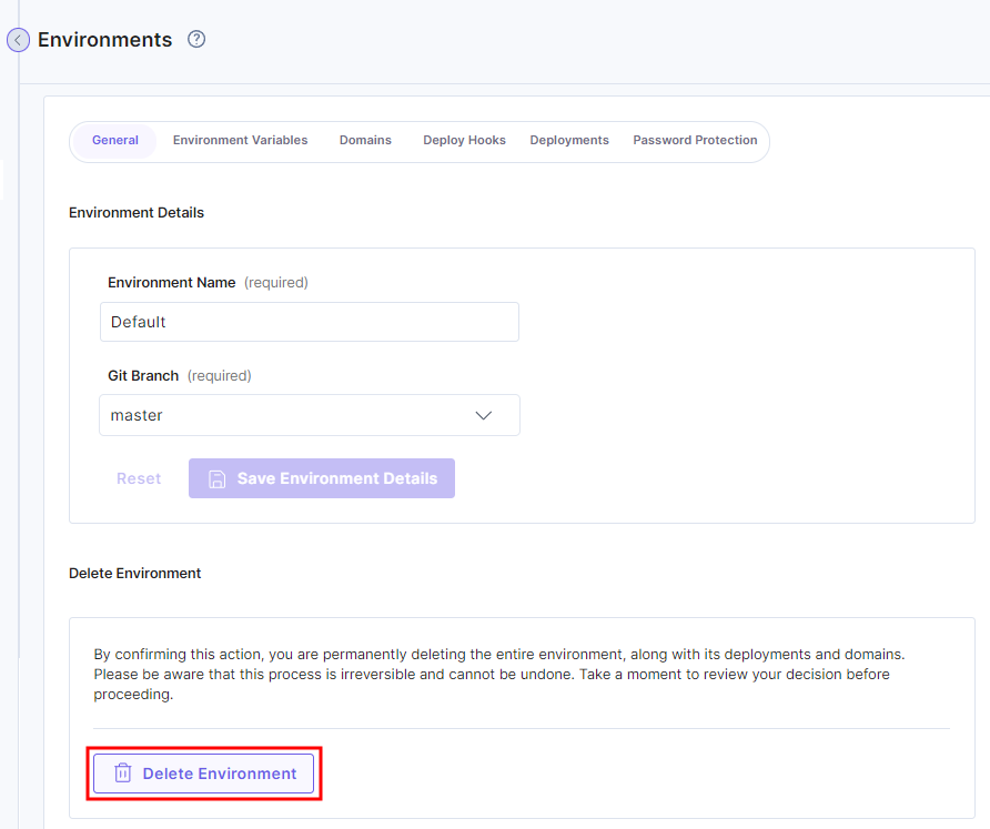Launch_Create_GitHub_Venus2_Env_Settings_DeleteEnv.png