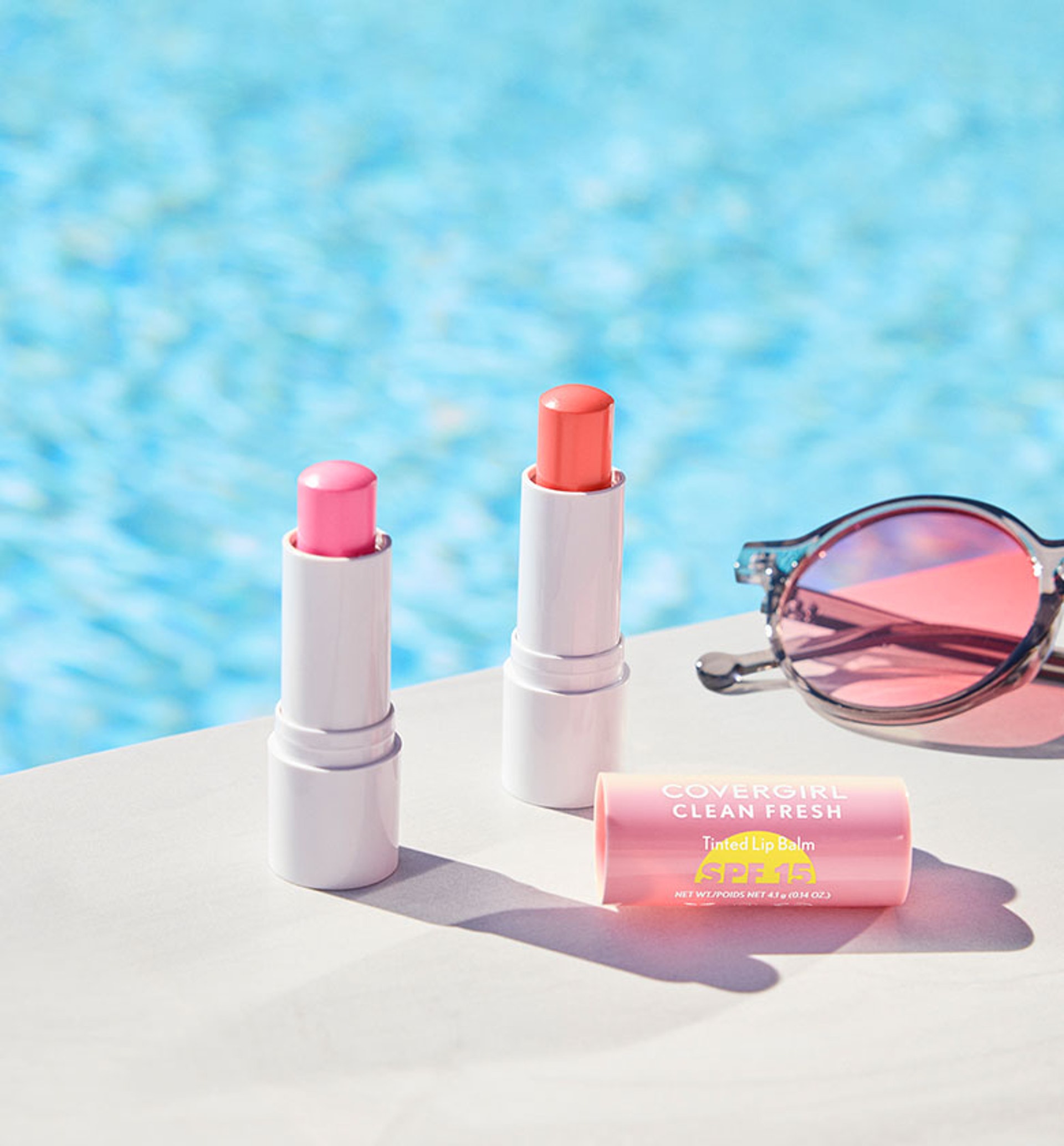 Two opened lipsticks Clean Fresh Tinted Lip Balm