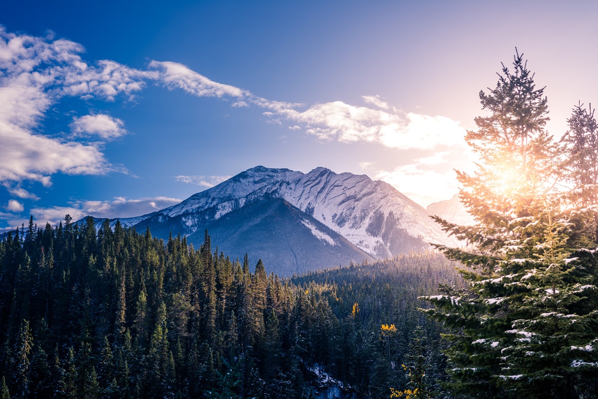 Mountain range in Banff