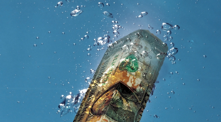 Brick in water
